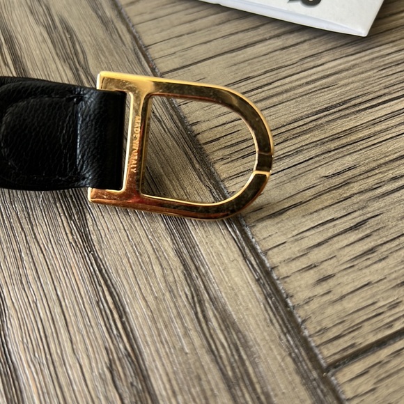 Jil Sander Gathered Leather Skinny Belt in Black L NWT 490$ - Picture 4 of 6